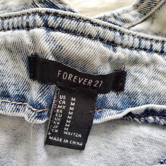 ACID WASH DISTRESSED SHORT OVERALLS - Picture 4 of 4